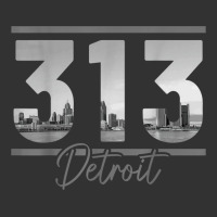 Detroit 313 Area Code Skyline Michigan Vintage Baby Bodysuit | Artistshot