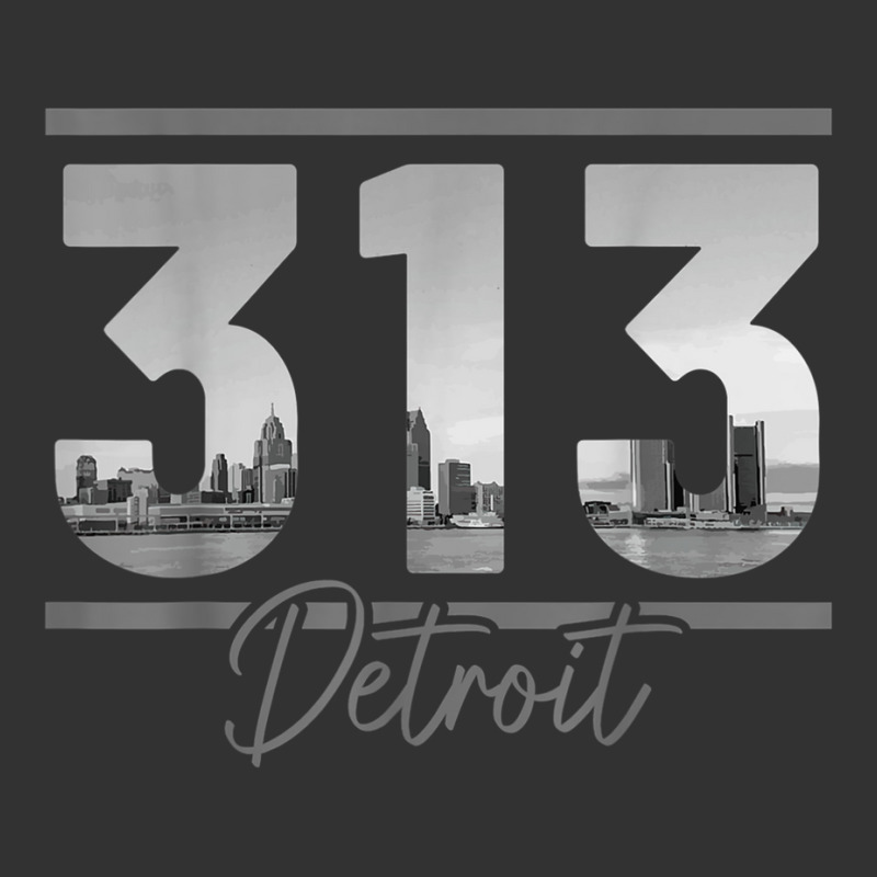 Detroit 313 Area Code Skyline Michigan Vintage Baby Bodysuit by DanielEricJagd | Artistshot