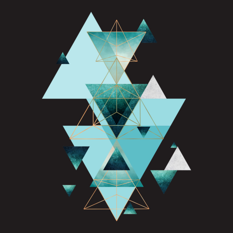 Geometric Triangle Compilation In Teal Waist Apron | Artistshot