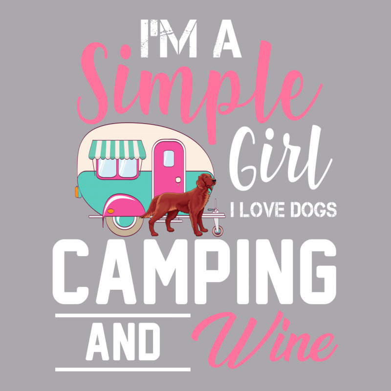 I'm Simple Girl I Love Dogs Camping And Wine For Dark Youth 3/4 Sleeve by autlu2024 | Artistshot