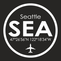 Sea, Seattle-tacoma International Airport Ladies Fitted T-shirt | Artistshot