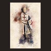 Knights Templar Warrior The Crusader Watercolor Historic Fine Art Tank Top | Artistshot