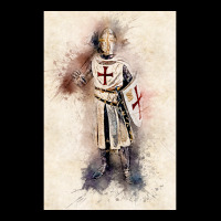 Knights Templar Warrior The Crusader Watercolor Historic Fine Art Zipper Hoodie | Artistshot