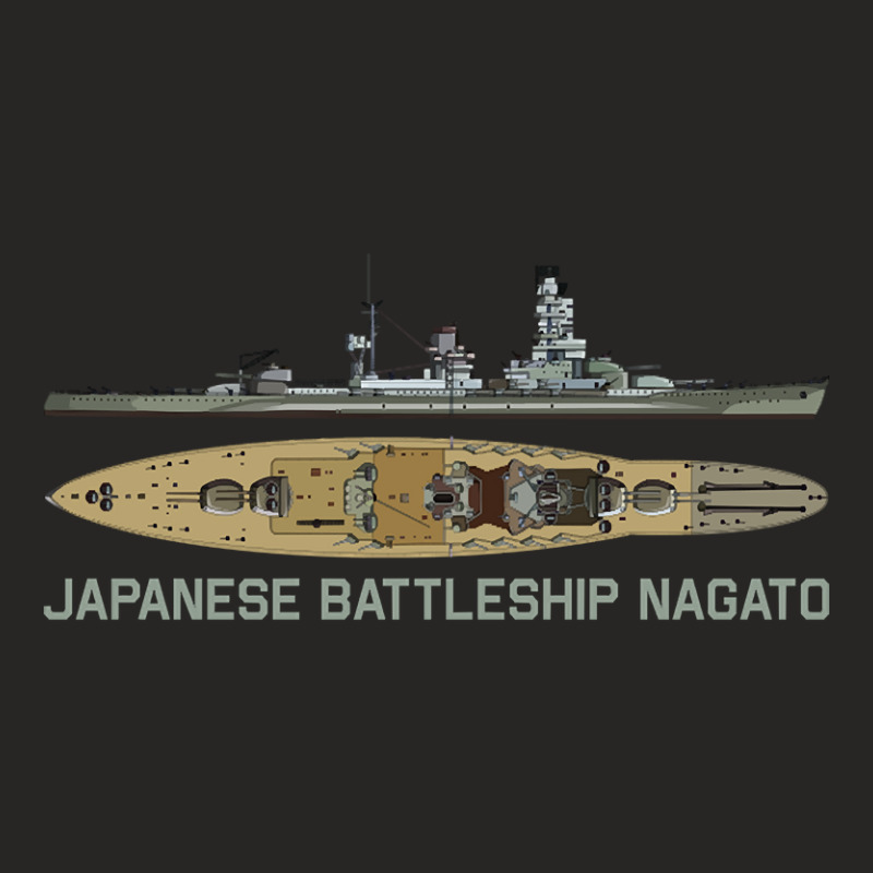 Japanese Battleship Nagato Ww2 Super-dreadnought Diagram Gift Ladies Fitted T-Shirt by Ledford Leslie | Artistshot