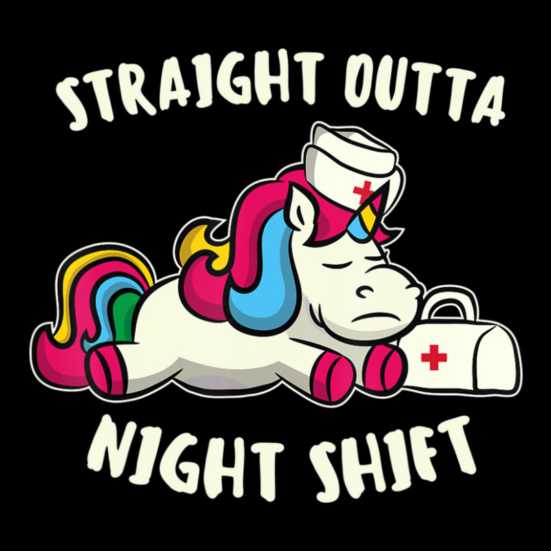 Funny Straight Outta Night Shift For Nurse Unicorns Baby Tee | Artistshot