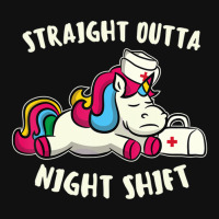 Funny Straight Outta Night Shift For Nurse Unicorns Baby Bibs | Artistshot