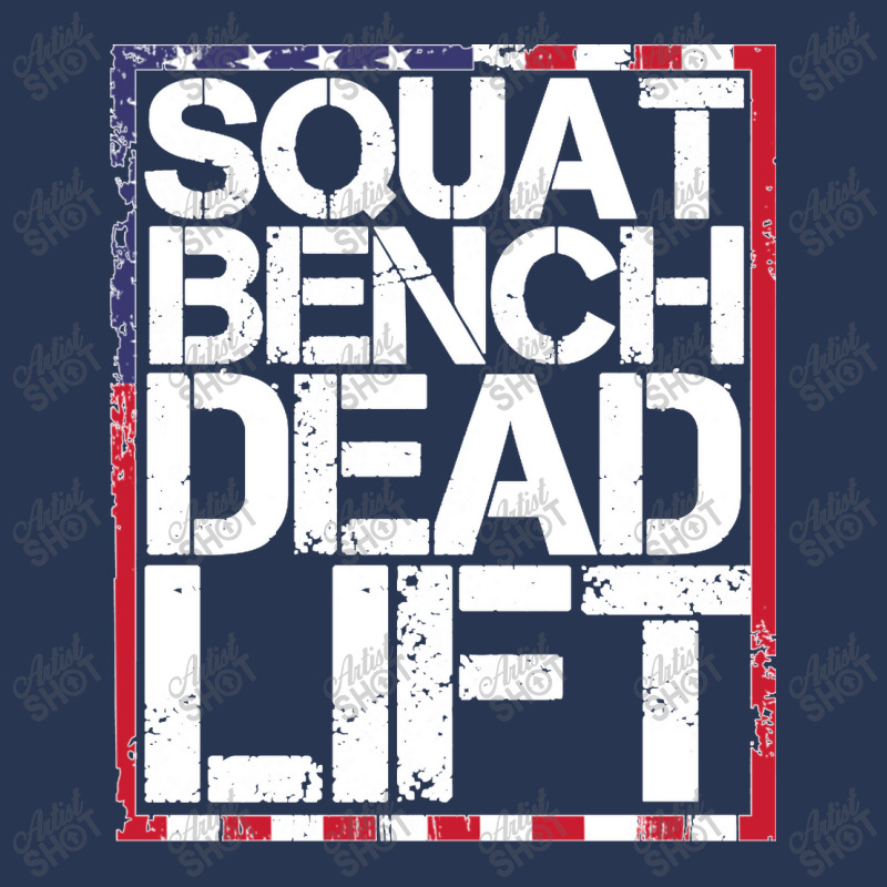 Usa Flag Squat Bench Deadlift For Weight Training Gift Pullover Hoodie Ladies Denim Jacket by MARKANTHONYWALKER | Artistshot