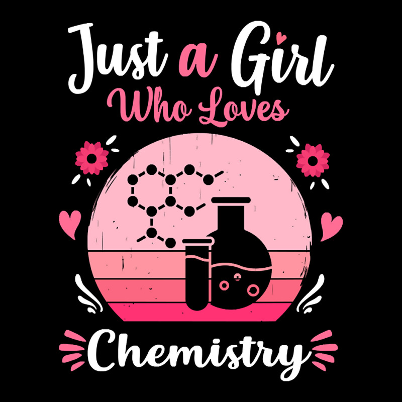 Just A Girl Who Loves Chemistry Pink Retro Vintage Gift Idea Women's V-Neck T-Shirt by Sizemore Adame | Artistshot