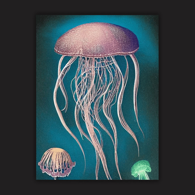 Jellyfish Artwork Beach T-shirt | Artistshot