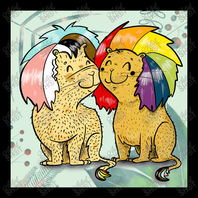 Gay Lion Couple Cropped Hoodie by laurynvanhoose | Artistshot