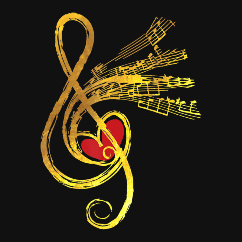 Gold Music Note Symbol Musician Composer Unique Graphic Youth T-shirt by degreesgunner | Artistshot