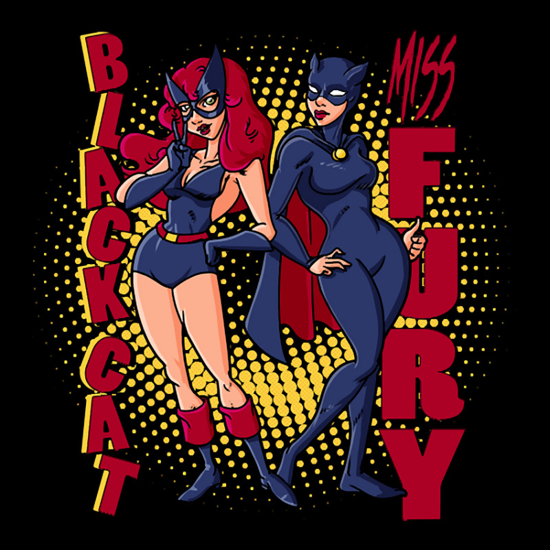 Miss Fury And Black Cat Women's V-Neck T-Shirt by Milne Charlton | Artistshot