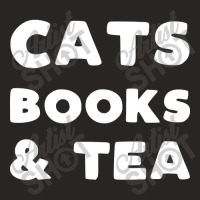 Cats Books And Tea Ladies Fitted T-shirt | Artistshot