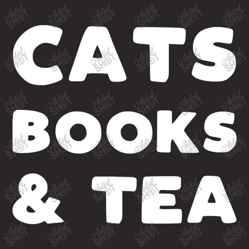 Cats Books And Tea Ladies Fitted T-Shirt by webberkyla | Artistshot