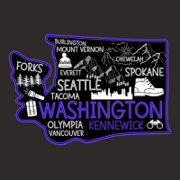 Washington Kennewick Cute Map Tacoma Forks Spokane Racerback Tank | Artistshot