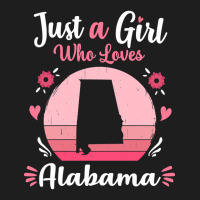 Just A Girl Who Loves Alabama Pink Retro Vintage Gift Idea Classic T-shirt | Artistshot