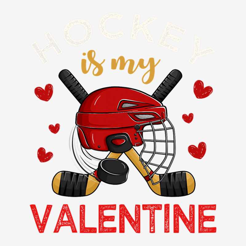 Hockey Is My Valentine Hockey Lover Valentines Day Mens Boys Adjustable Cap | Artistshot