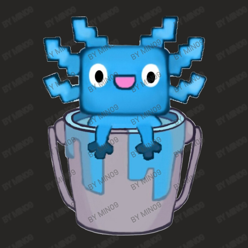 Axolotl Bucket Ladies Fitted T-Shirt by Min09 | Artistshot