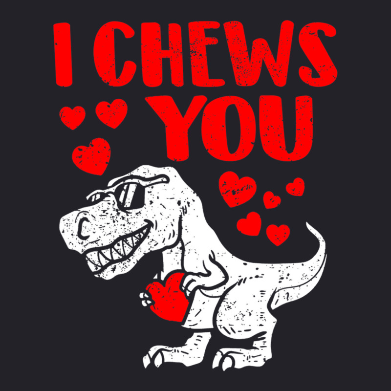 I Chews You Trex Dino Cute Baby Boy Valentines Day Gift Unisex Sherpa-lined Denim Jacket | Artistshot