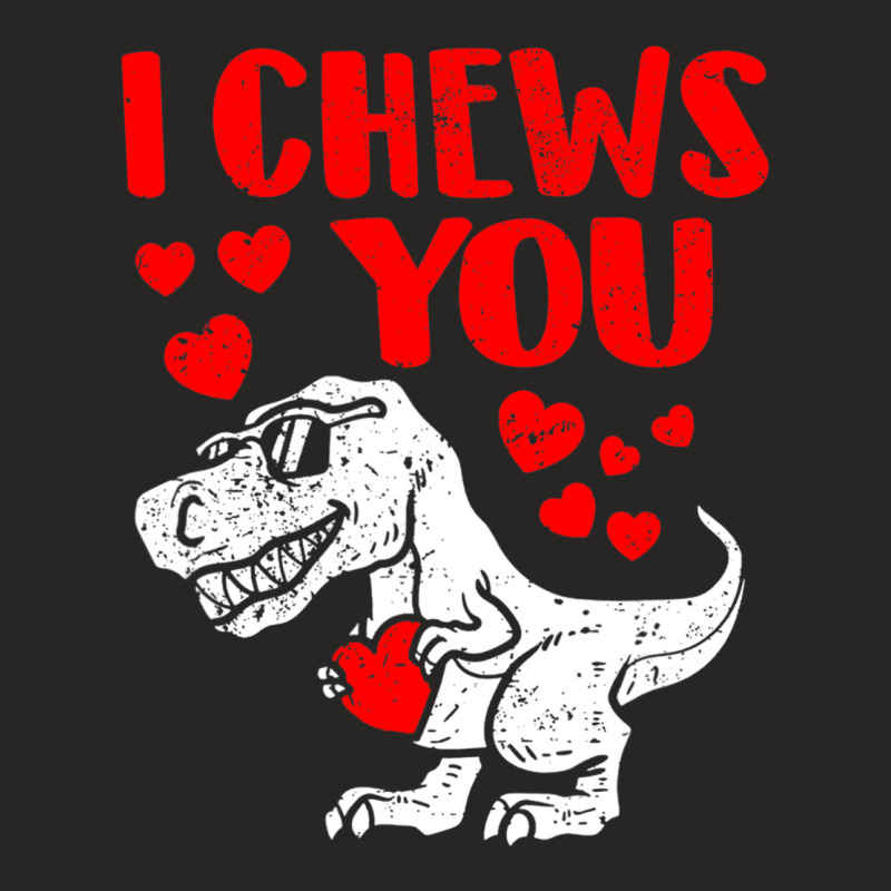 I Chews You Trex Dino Cute Baby Boy Valentines Day Gift Ladies Fitted T-shirt | Artistshot