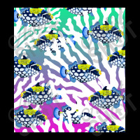 Clown Triggerfish Group (balistoides) With Colorful Pattern - Coral Re Pocket T-shirt | Artistshot