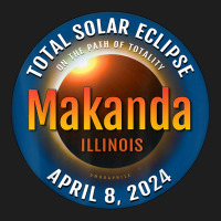 Makanda Illinois Il Total Solar Eclipse 2024  3  T Shirt Classic T-shirt | Artistshot