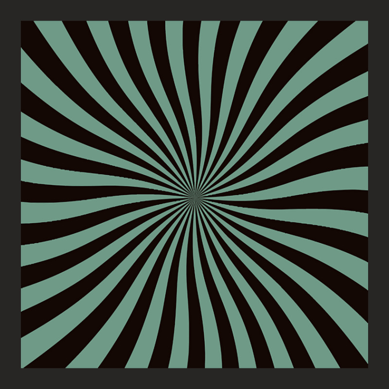 Op-art Sun In Green And Black Ladies Fitted T-Shirt by Sierra Dennis | Artistshot