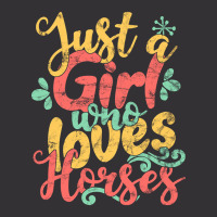 Just A Girl Who Loves Horses Gift Graphic Vintage Hoodie | Artistshot