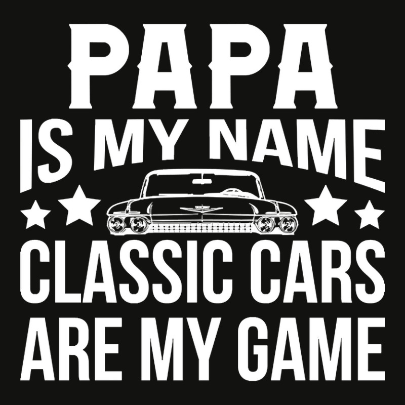 Papa Is My Name Classic Cars Are My Game Scorecard Crop Tee by Sierra Dennis | Artistshot