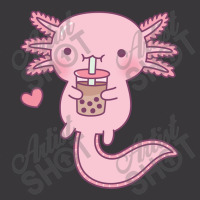 Cute Axolotl Drinking Bubble Tea Ladies Curvy T-shirt | Artistshot