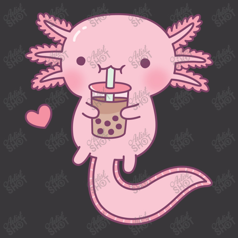 Cute Axolotl Drinking Bubble Tea Ladies Curvy T-Shirt by Min05 | Artistshot