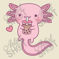 Cute Axolotl Drinking Bubble Tea Cropped Hoodie | Artistshot