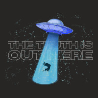 Alien Abduction The Truth Is Out Here Wall Art Space Alien Spaceship S Ladies Fitted T-shirt | Artistshot