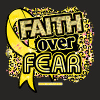 Endometriosis Awareness  Ribbon Faith Over Fear Leopard Gift For Endom Ladies Fitted T-shirt | Artistshot