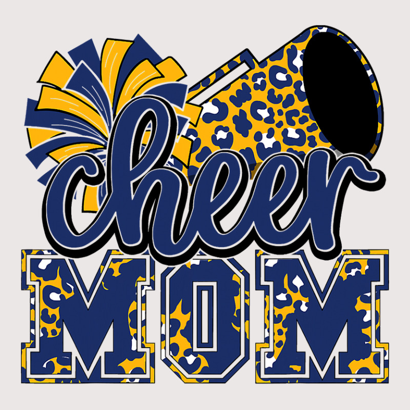 Cheer Mom Navy Leopard Cheer Poms   Megaphone Pocket T-Shirt by AlejandroArtist | Artistshot