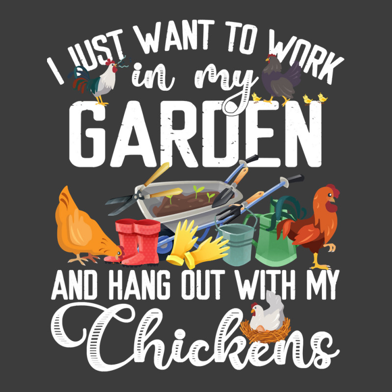 Chicken Chick I Just Want To Work In My Garden And Hand Out With My Ch Men's Polo Shirt by stress | Artistshot