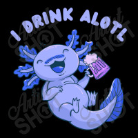 Cute Funny Axolotl Drinking Beer Men's Long Sleeve Pajama Set | Artistshot