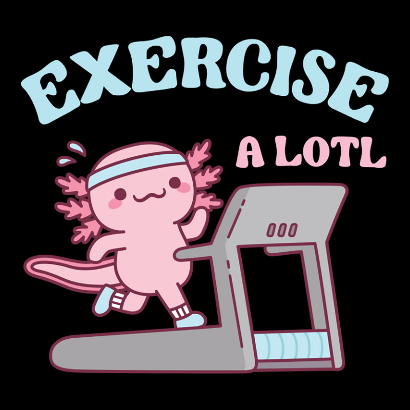 Funny Exercise A Lotl, Cute Axolotl Running On Treadmill Youth Hoodie | Artistshot