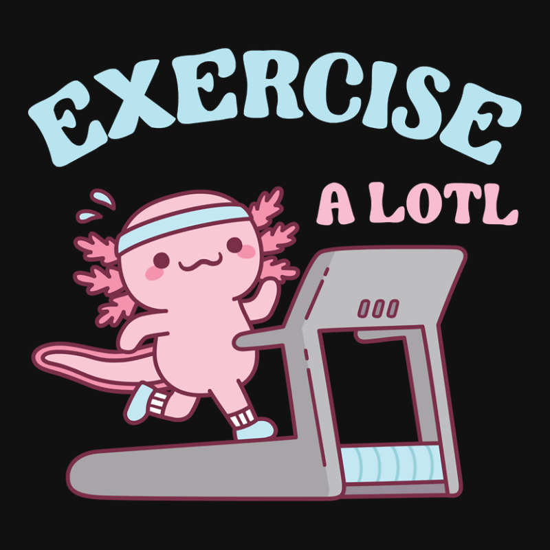 Funny Exercise A Lotl, Cute Axolotl Running On Treadmill Baby Beanies | Artistshot