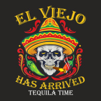 Vintage El Viejo Has Arrived Tequila Time Ladies Fitted T-shirt | Artistshot