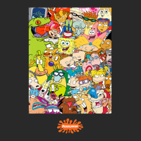 Group Shot Center Square All 90s Characters Printed Hat | Artistshot