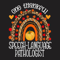 One Thankful Speech Language Pathologist Thanksgiving Fall T Shirt T-shirt | Artistshot