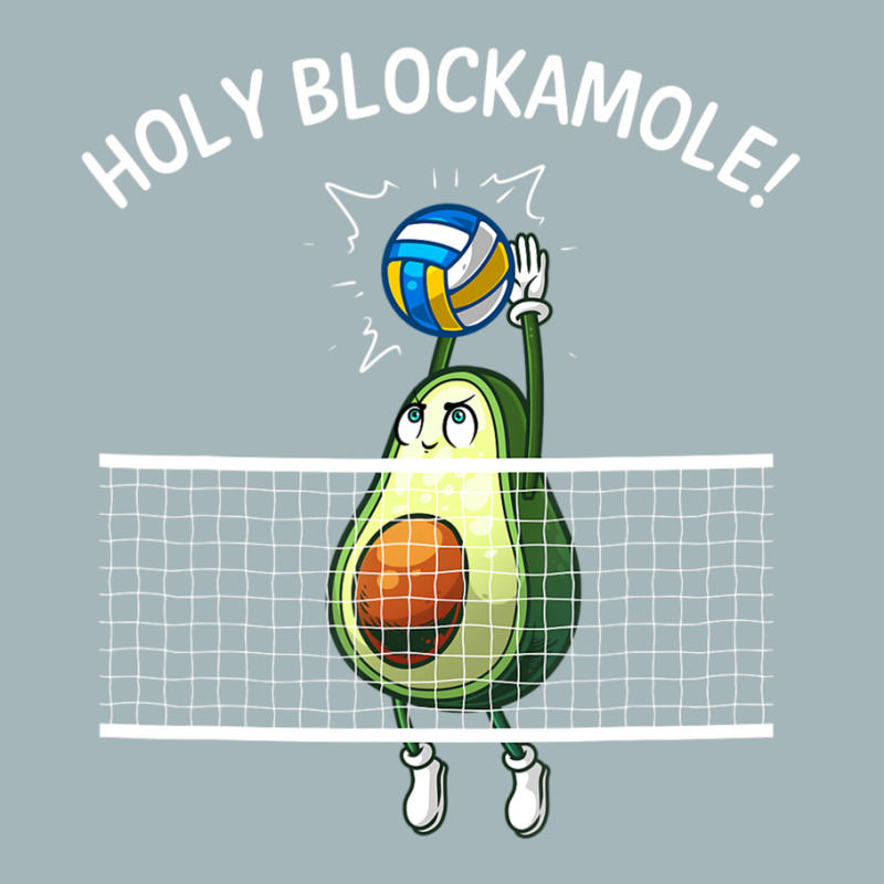 Funny Volleyball Women Holy Guacamole Player Blocker Unisex Sherpa-Lined Denim Jacket by behindcedar22 | Artistshot