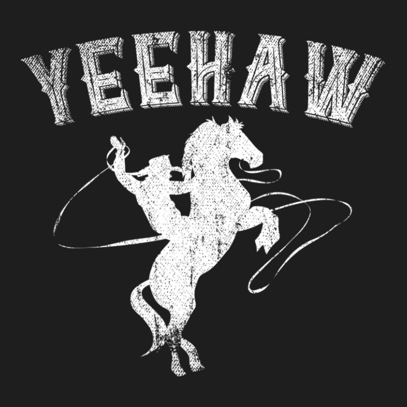 Funny Western Gift Horse Bull Riding Rodeo Yeehaw Cowboy Classic T-shirt by behindcedar22 | Artistshot