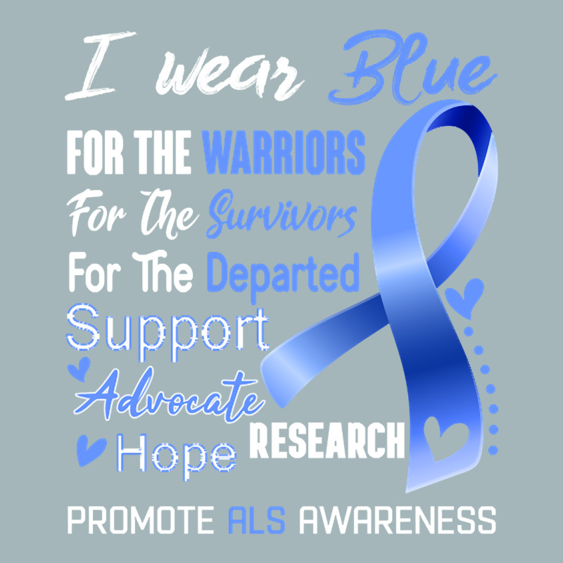 I Wear Blue For Als Awareness Support Als Warrior Gifts Unisex Sherpa-lined Denim Jacket | Artistshot