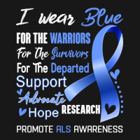 I Wear Blue For Als Awareness Support Als Warrior Gifts Flannel Shirt | Artistshot