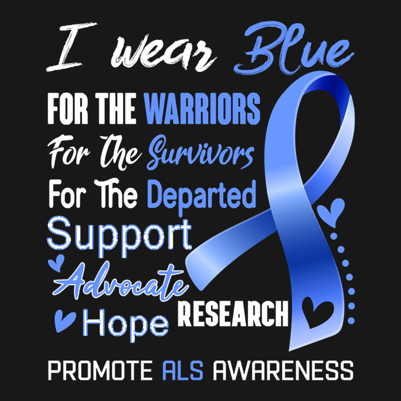 I Wear Blue For Als Awareness Support Als Warrior Gifts Flannel Shirt | Artistshot