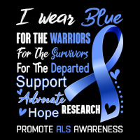 I Wear Blue For Als Awareness Support Als Warrior Gifts Pocket T-shirt | Artistshot