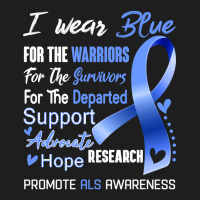 I Wear Blue For Als Awareness Support Als Warrior Gifts Classic T-shirt | Artistshot