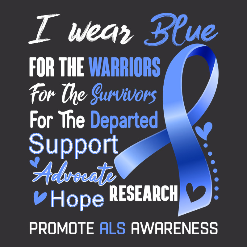 I Wear Blue For Als Awareness Support Als Warrior Gifts Vintage Short | Artistshot